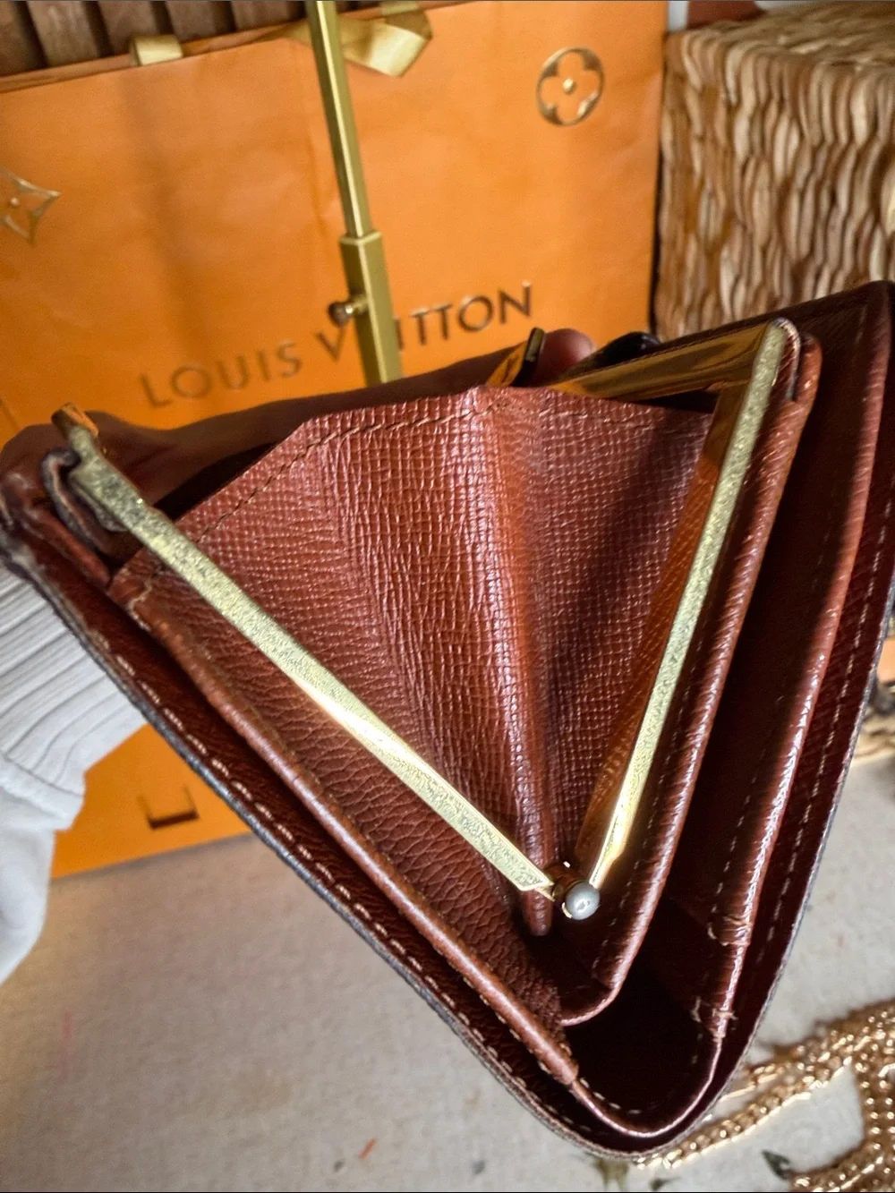 Louis Vuitton Monogram Canvas Snap Wallet in Dark Brown